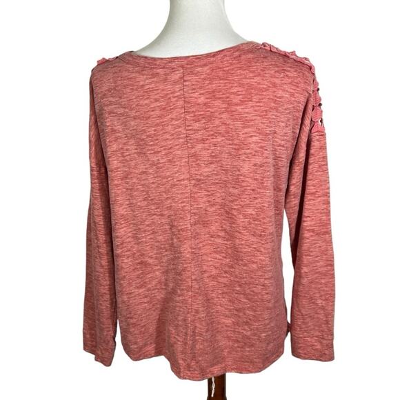 Venus Rose V Neck Crochet Lace Shoulder Button Down Cardigan Size M - Picture 5 of 6